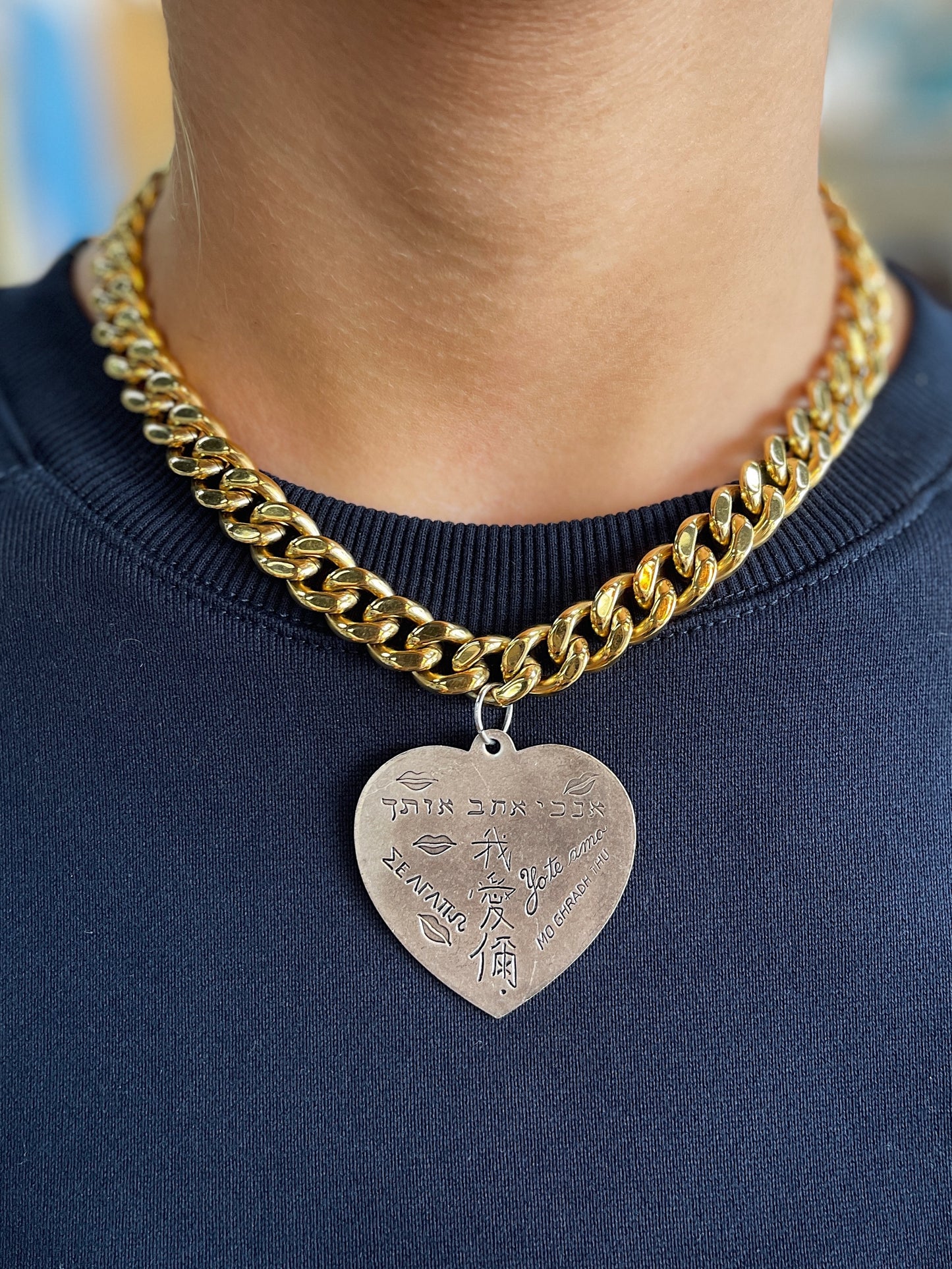 All You Need Is Love Necklace Two Tone