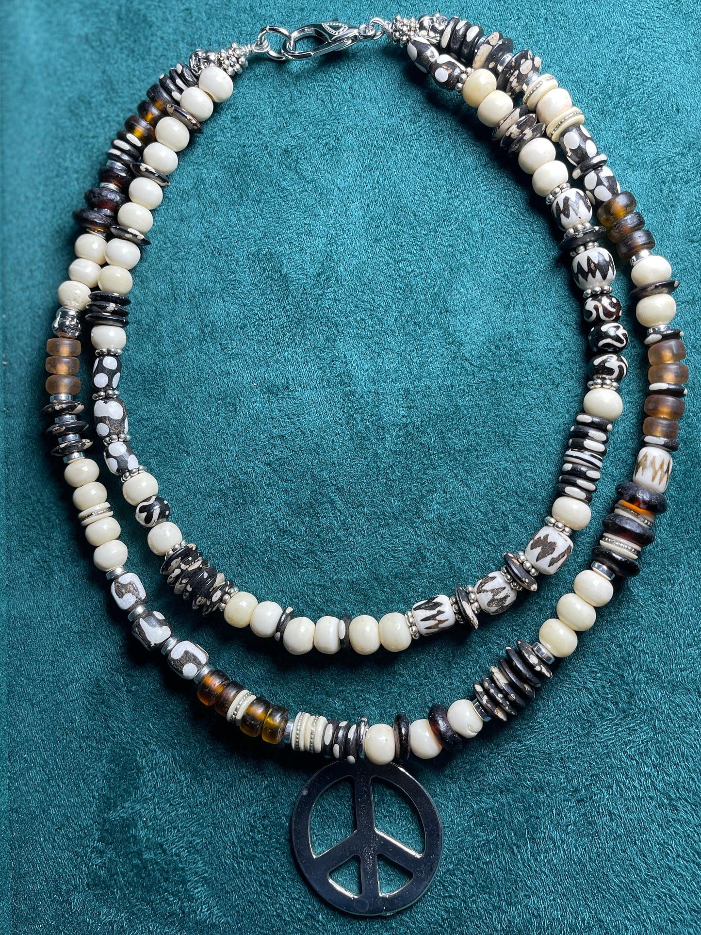 Double Layer Peace Necklace