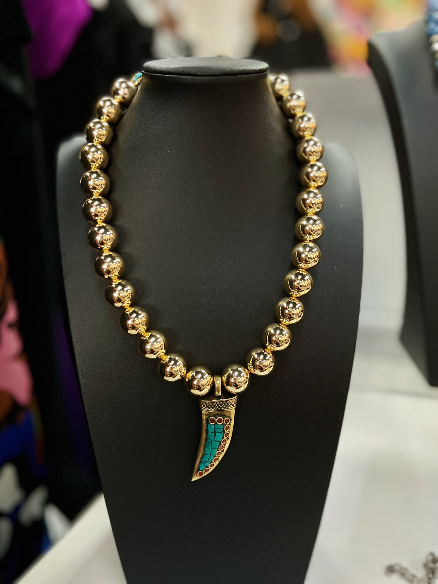 Golden Horn Necklace
