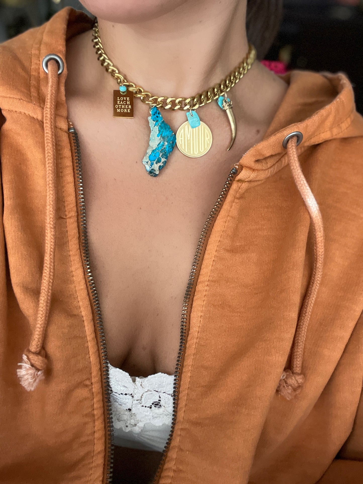 Heavy Metal Gold Choker