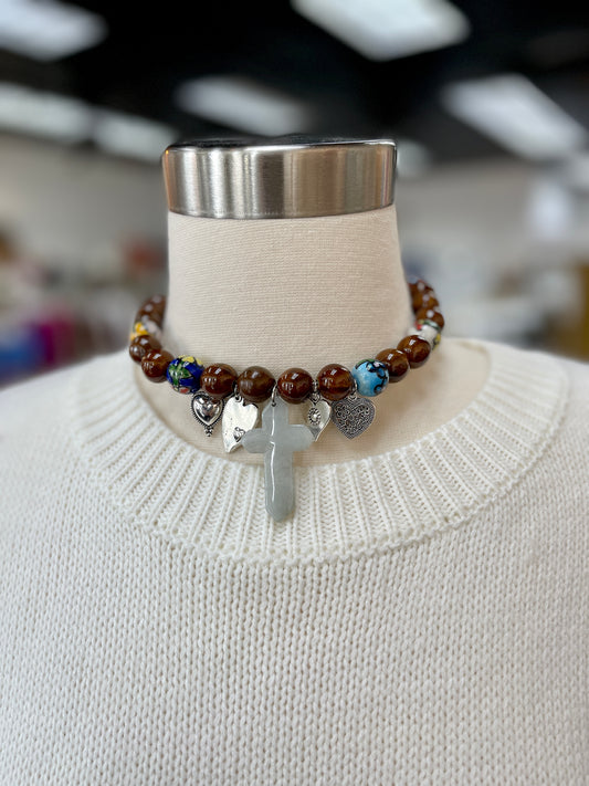 Cross My Heart Choker