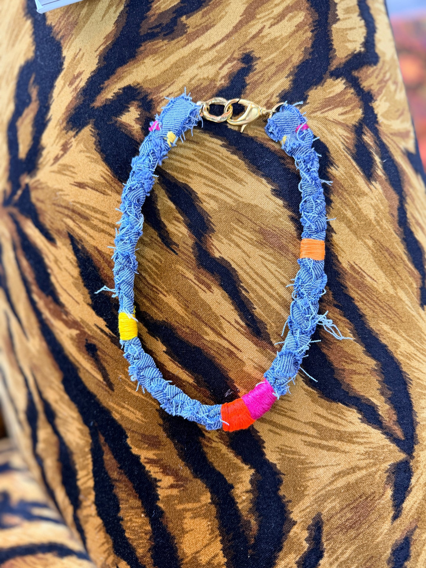 Denim Color Pop Necklace