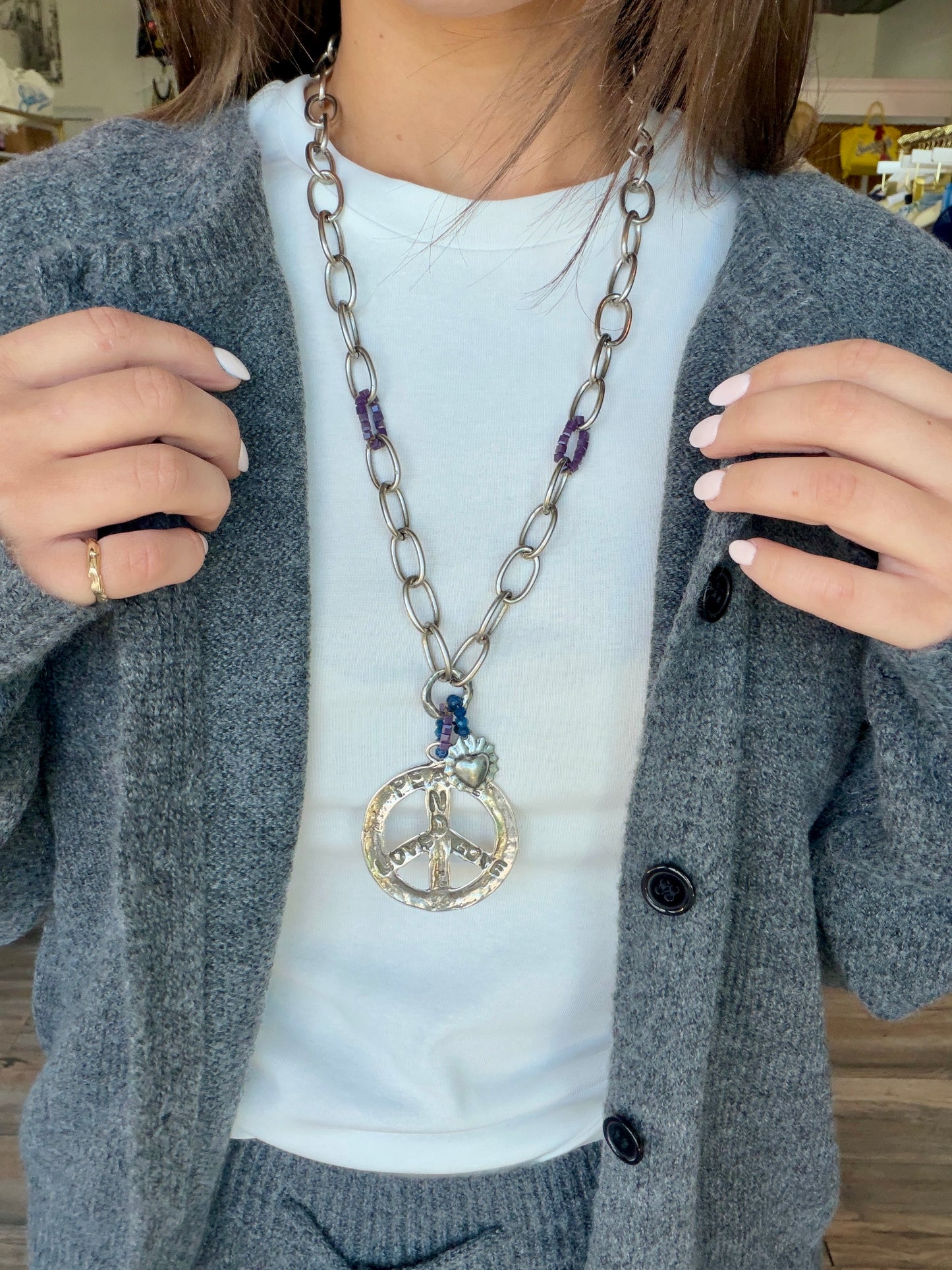 Peace N Love Necklace