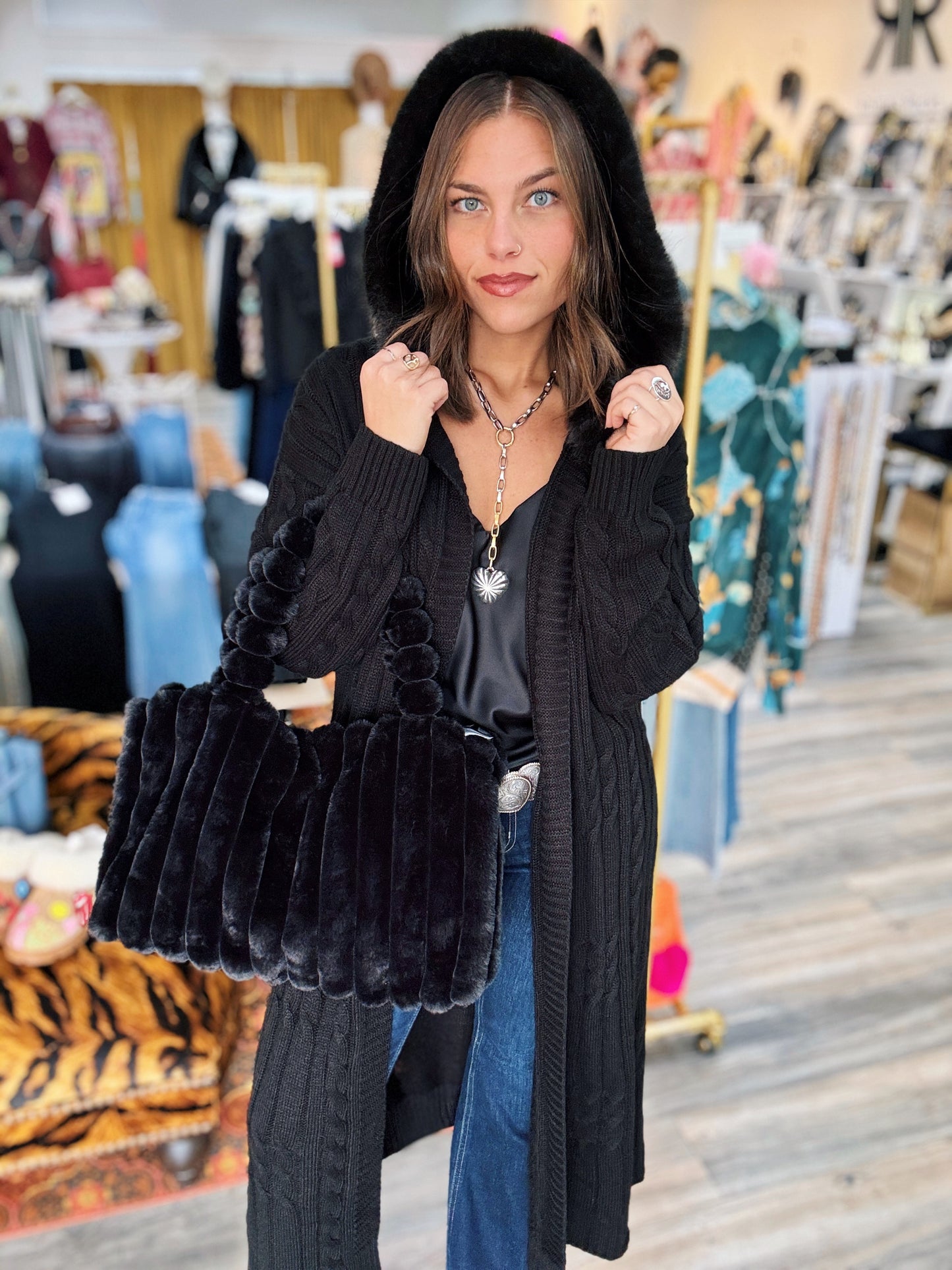 Two-Tone Swirl Heart Necklace