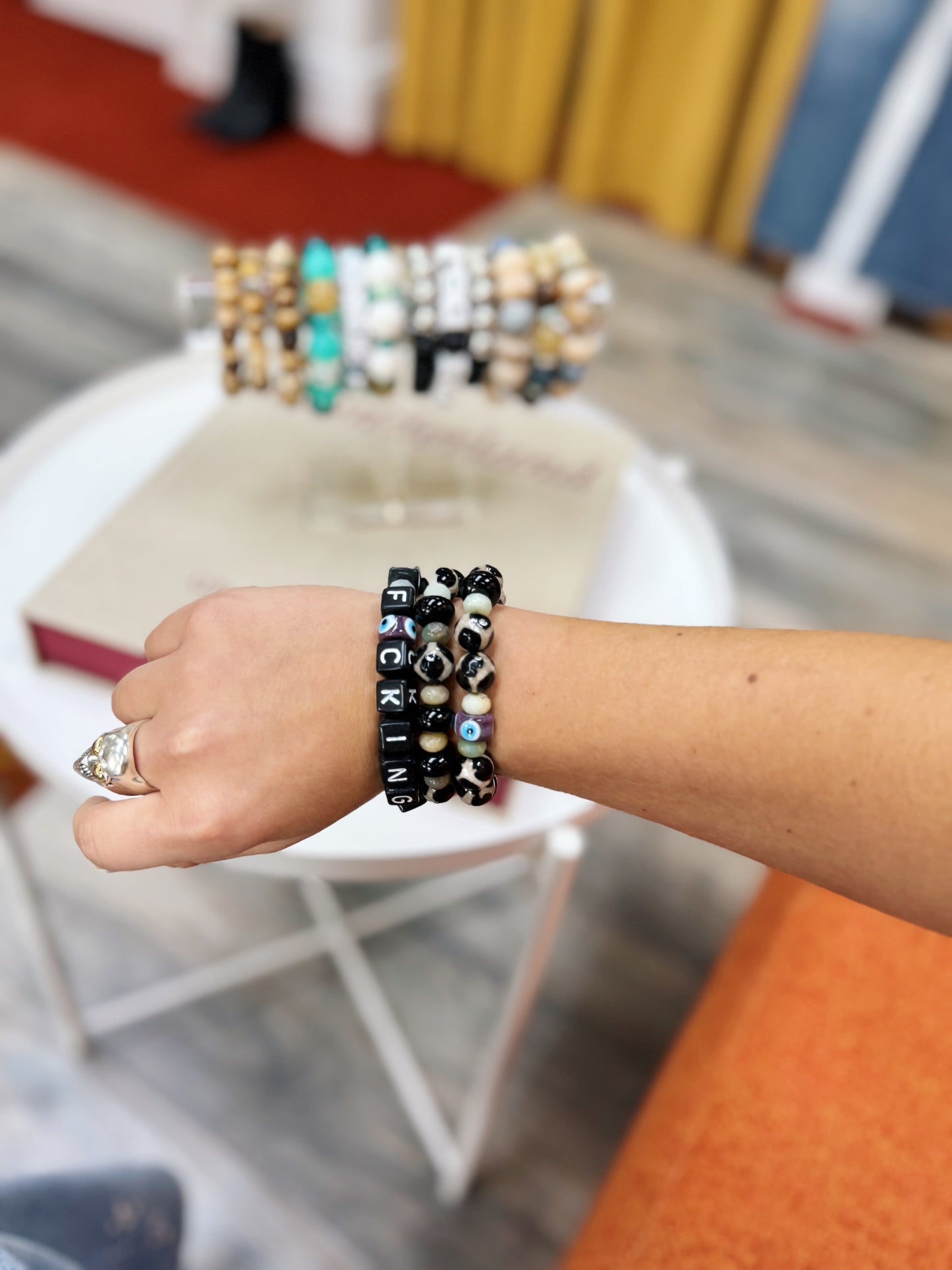 Be F*cking Nice Bracelet Stack- Black