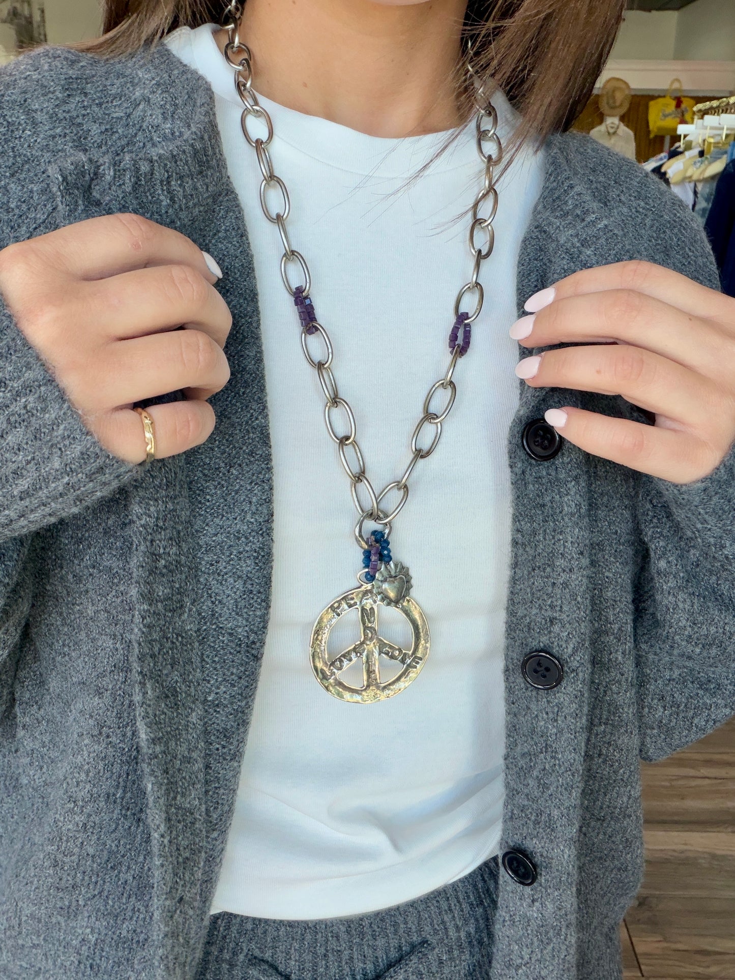 Peace N Love Necklace