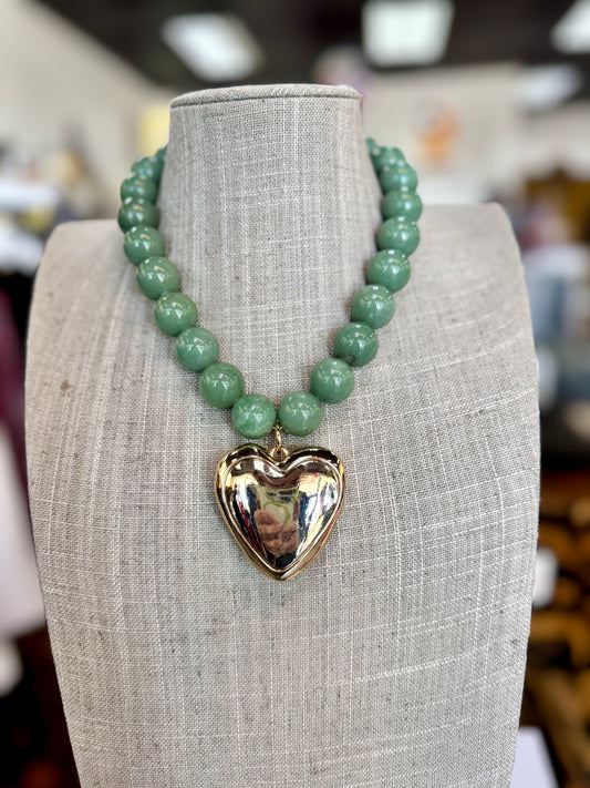 Jaded Heart Necklace
