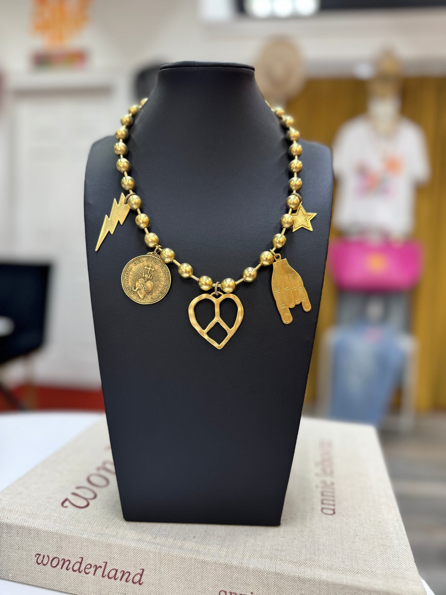 Electric Hearts Charm Necklace