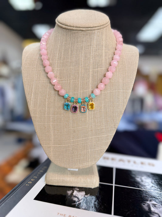 Rose & Crystal Necklace