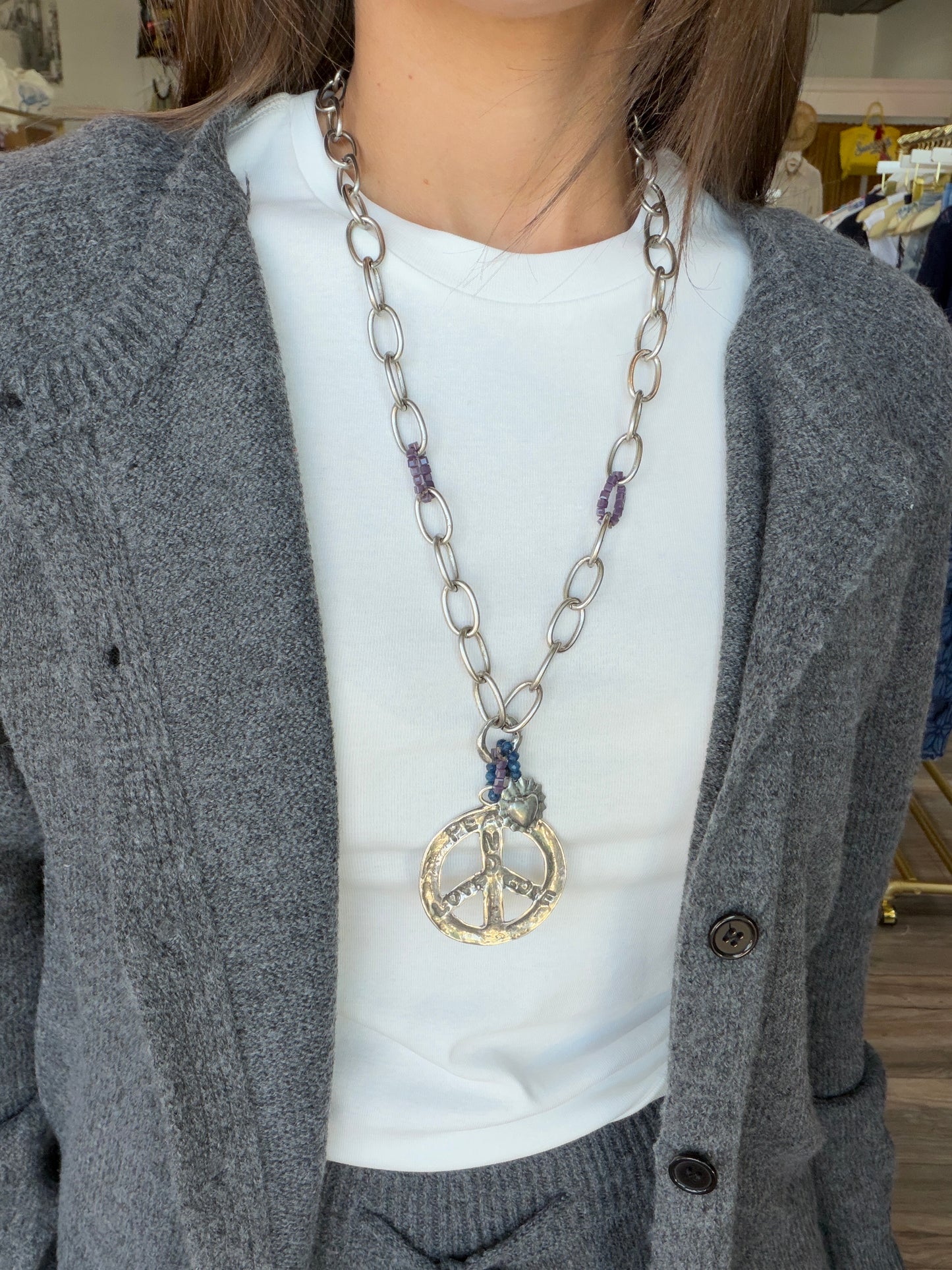 Peace N Love Necklace