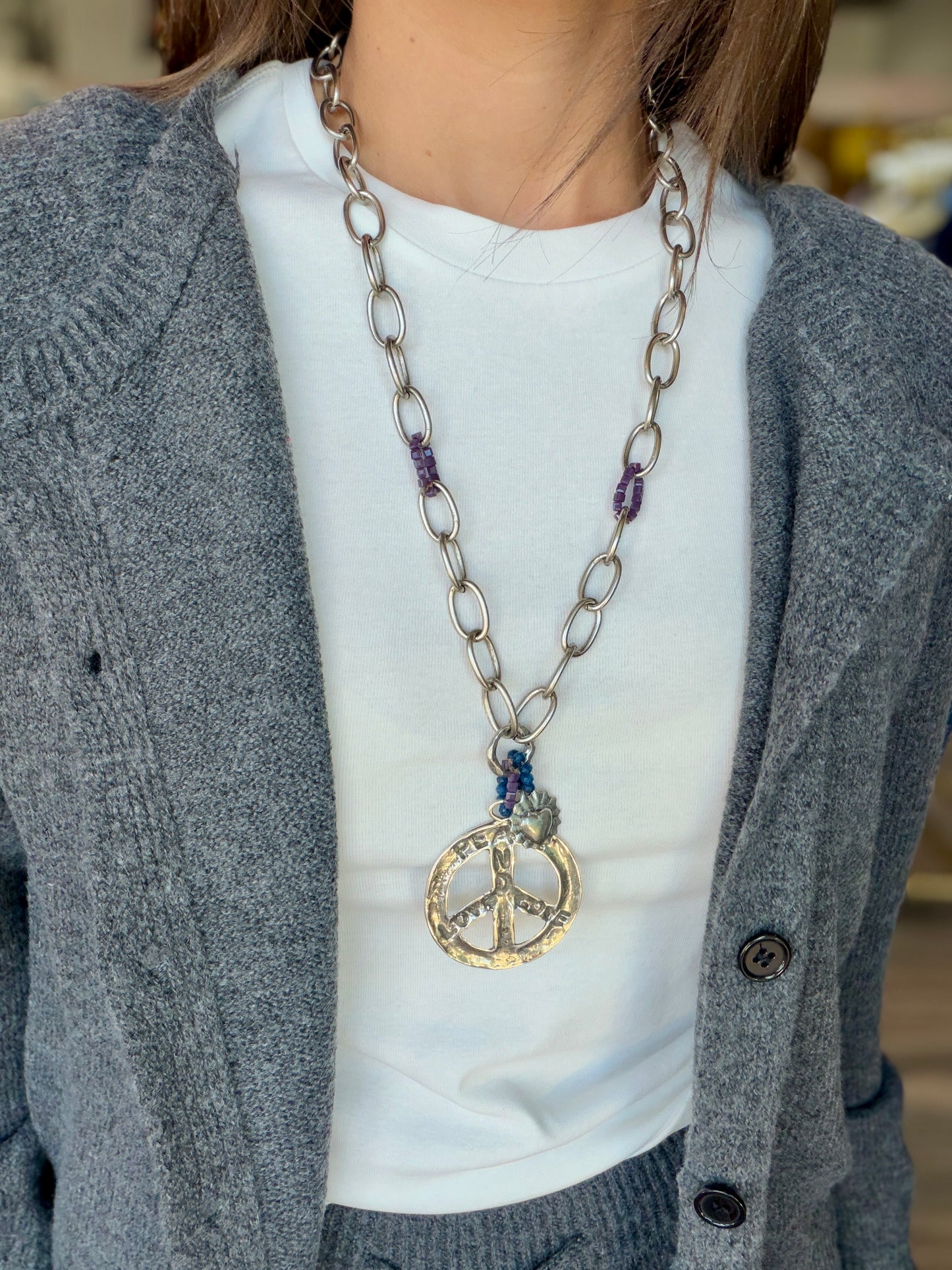 Peace N Love Necklace