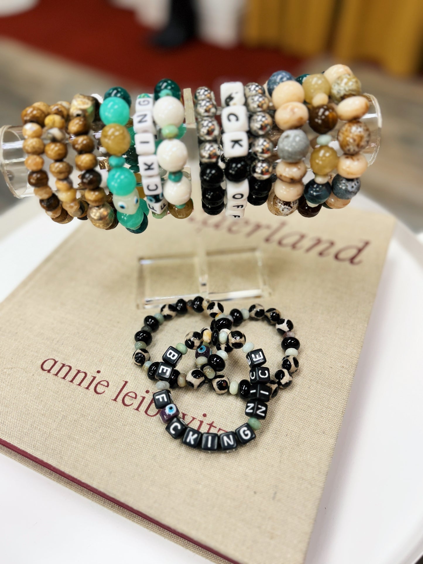 Be F*cking Nice Bracelet Stack- Black