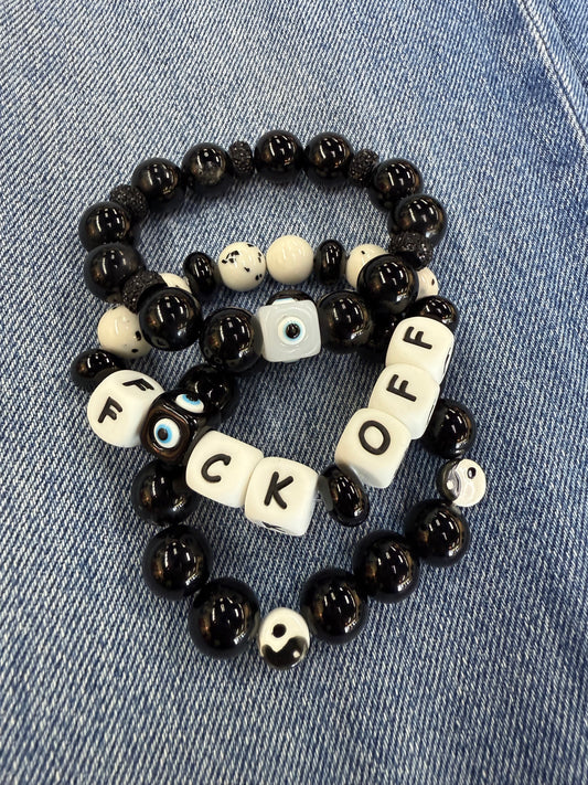 F*ck Off Bracelet Stack