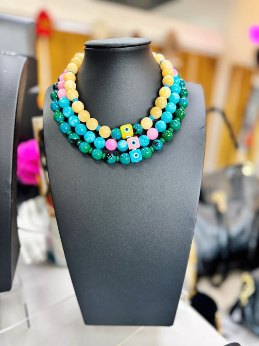 Evil Eye Beaded Necklace