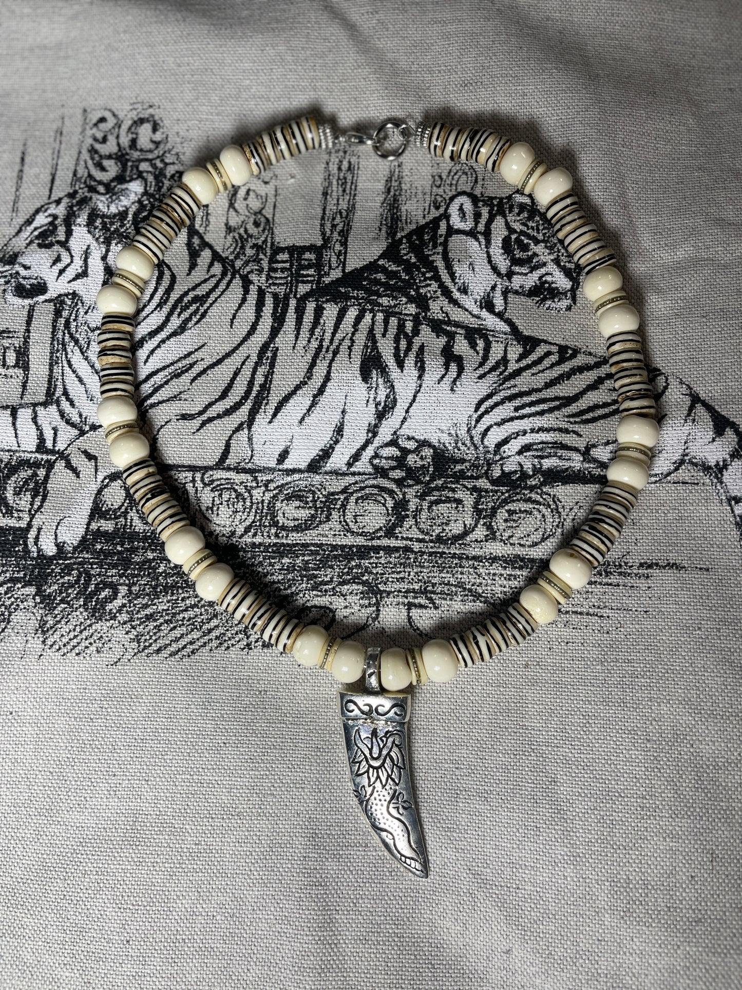 Silver Bone Choker