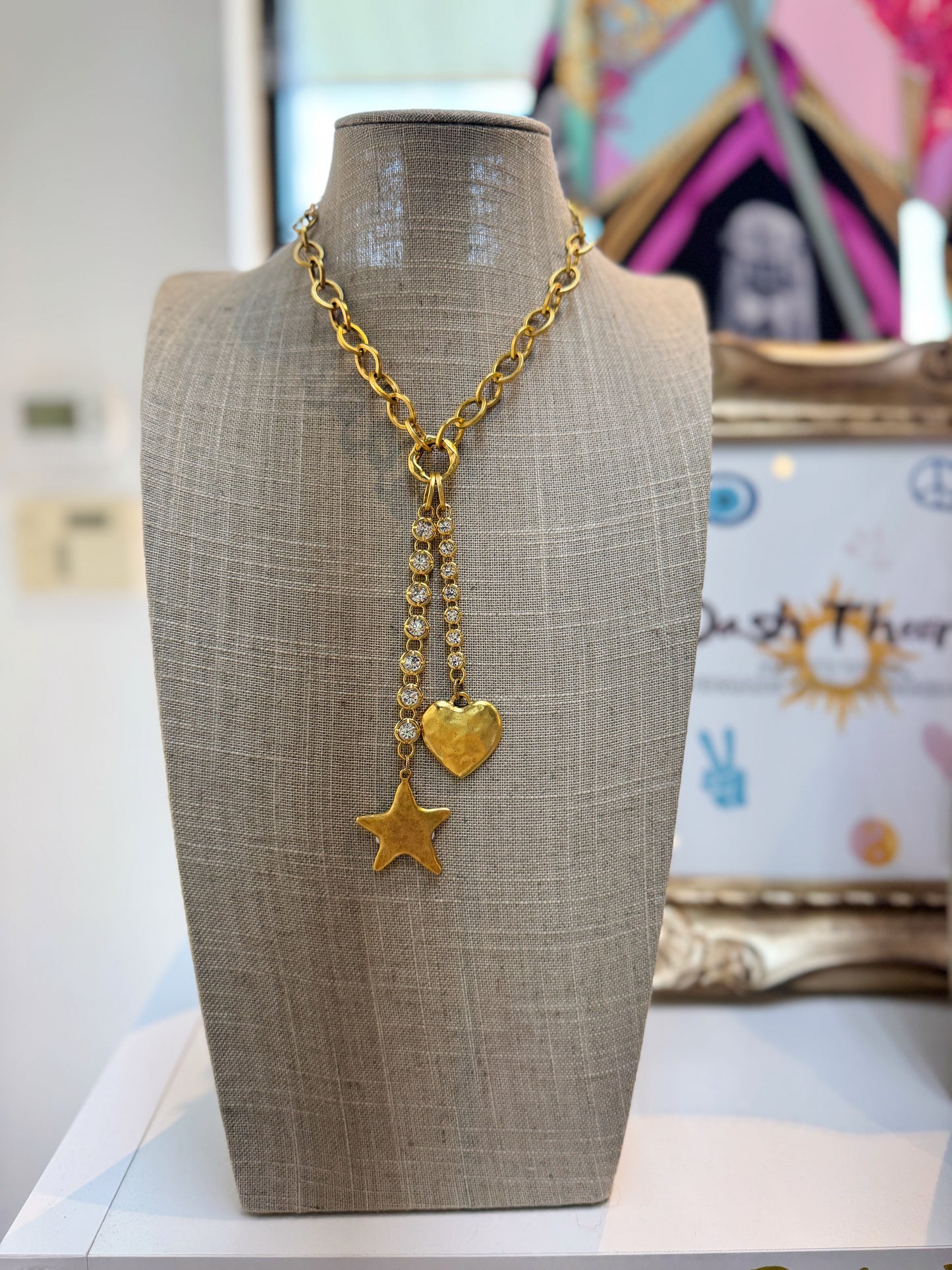 Heart & Star Bling Necklace