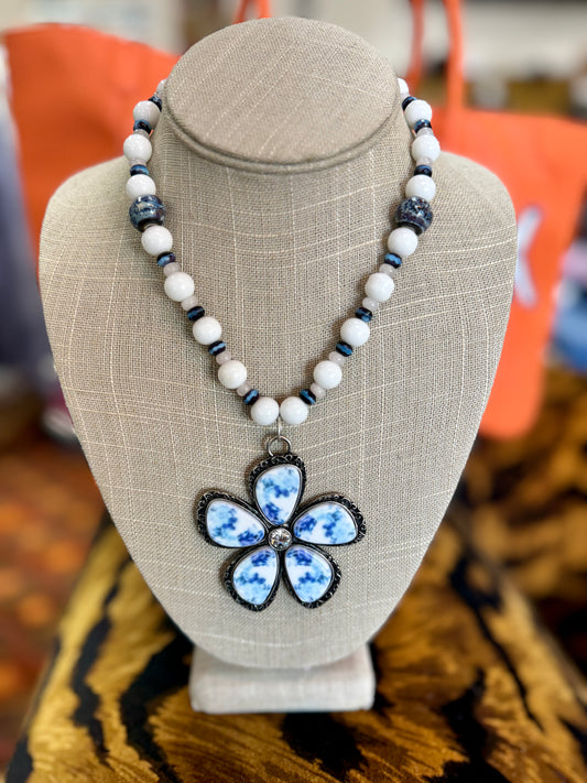 Flower Blues Necklace